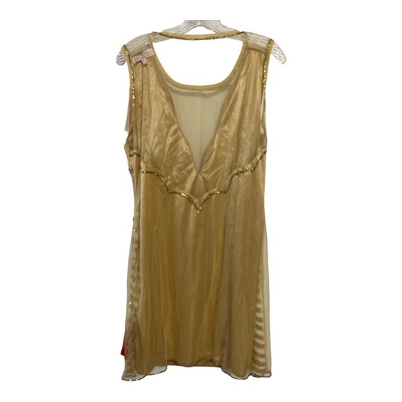 GatsbyLady London Gold Sequin Art Deco Sleeveless Flapper Dress US 14 UK 18 - Picture 7 of 11
